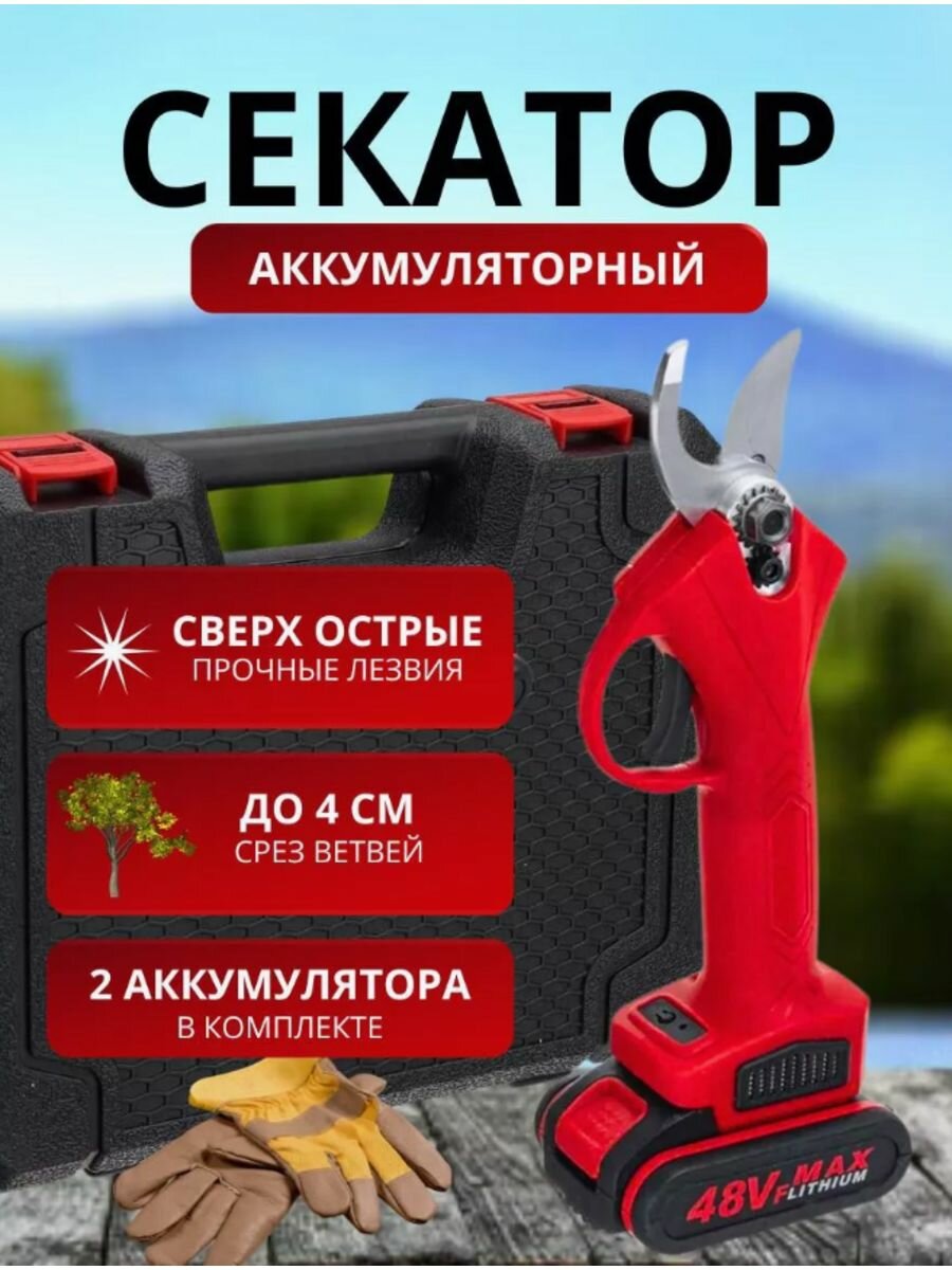 фото Секатор аккумуляторный садовый
