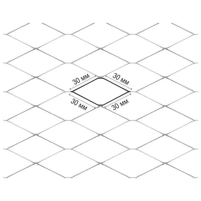 Сетка металлическая штрек 30х30мм 1х20м