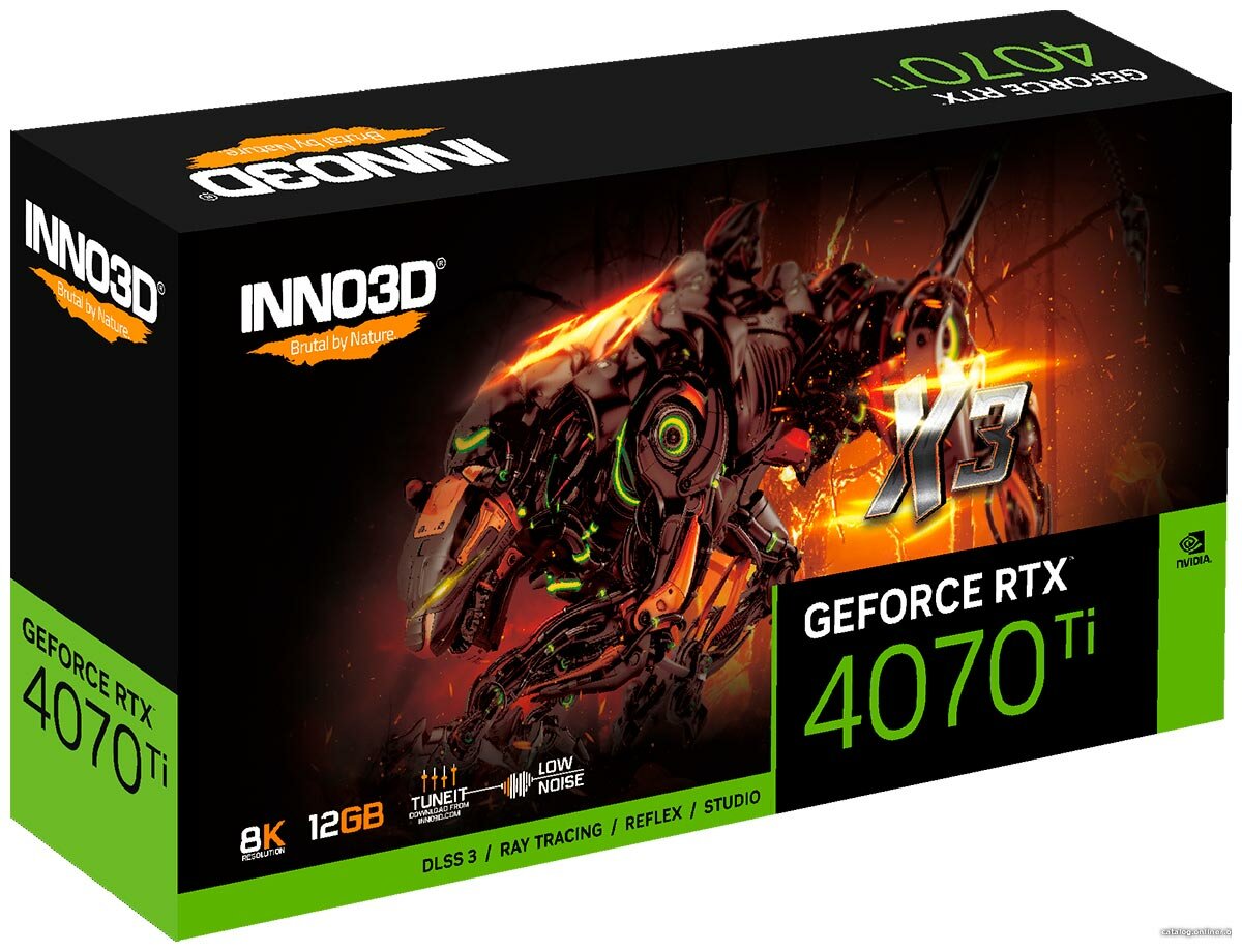 Видеокарта INNO3D nVidia RTX 4070 Ti 2310 12288 21000 192 RTL [N407T3-126X-186148N] - фото №7