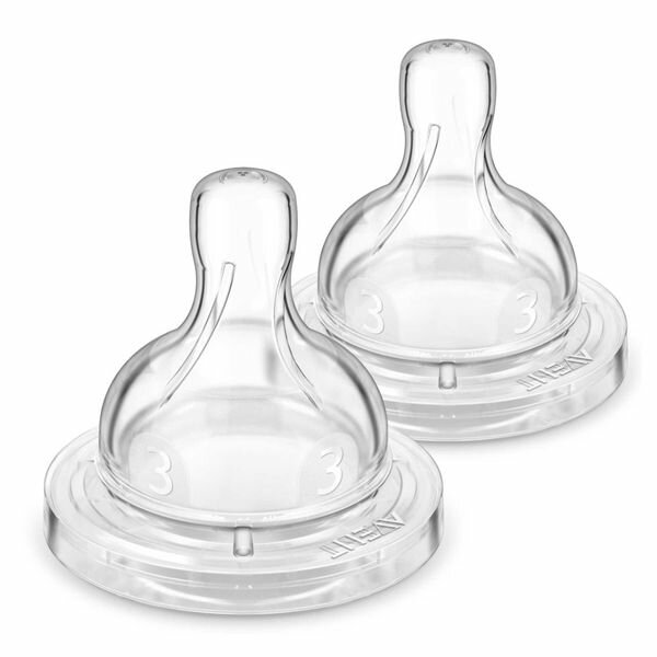 Соска силиконовая со средним потоком Philips Avent Anti-colic SCY763/02 от 3 мес 2 шт