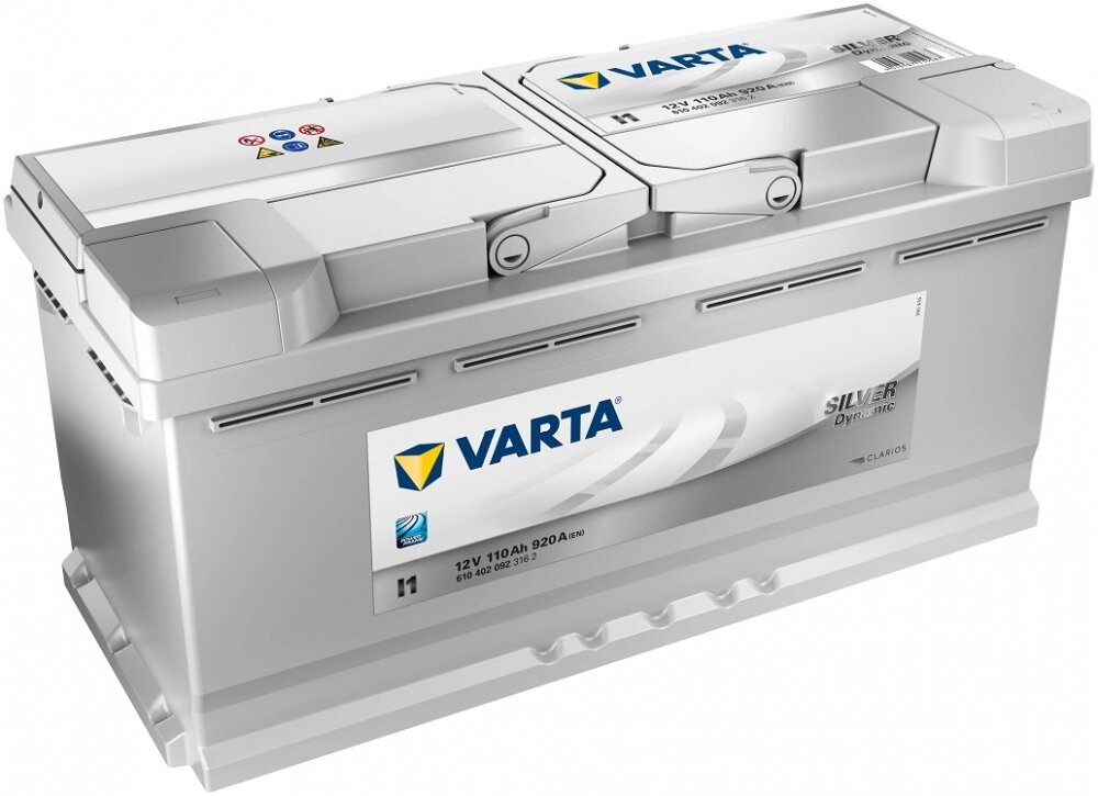 Аккумулятор автомобильный Varta Silver Dynamic I1 110 А/ч 920 A обр. пол. Евро авто (393x175x190) 610402