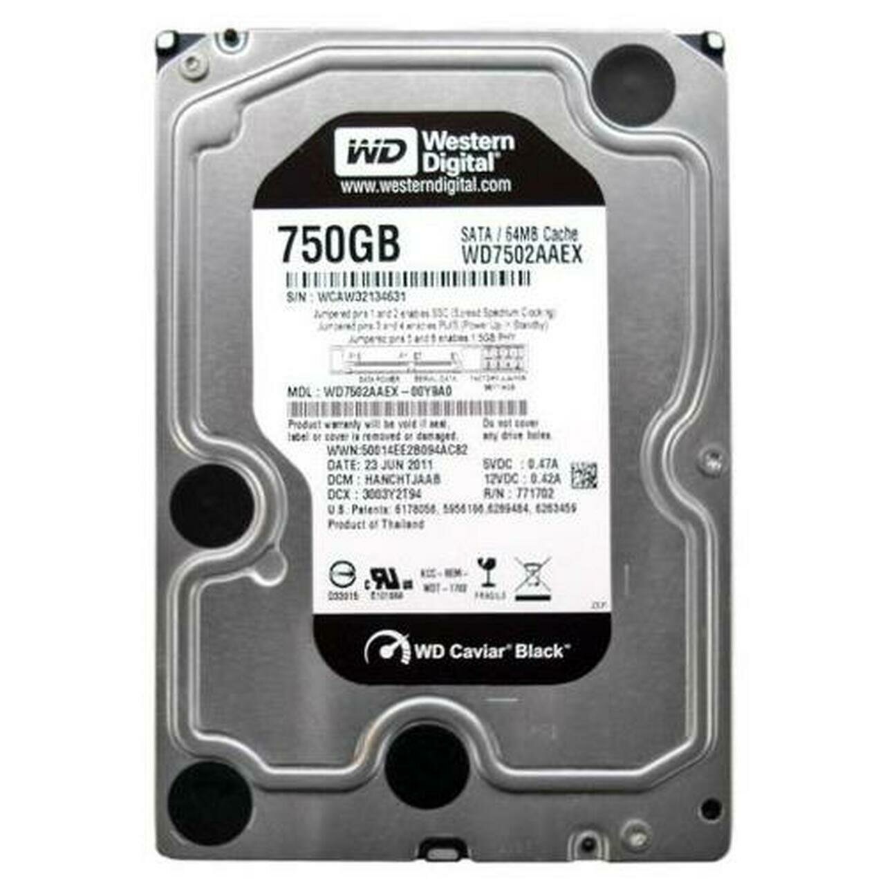 Жесткий диск Western Digital Caviar Black 750Gb SATA 6Gb/s WD7502AAEX