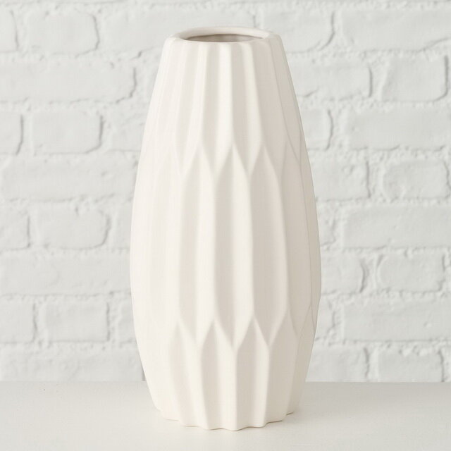 Boltze Керамическая ваза Френе 26 см белая 2018981