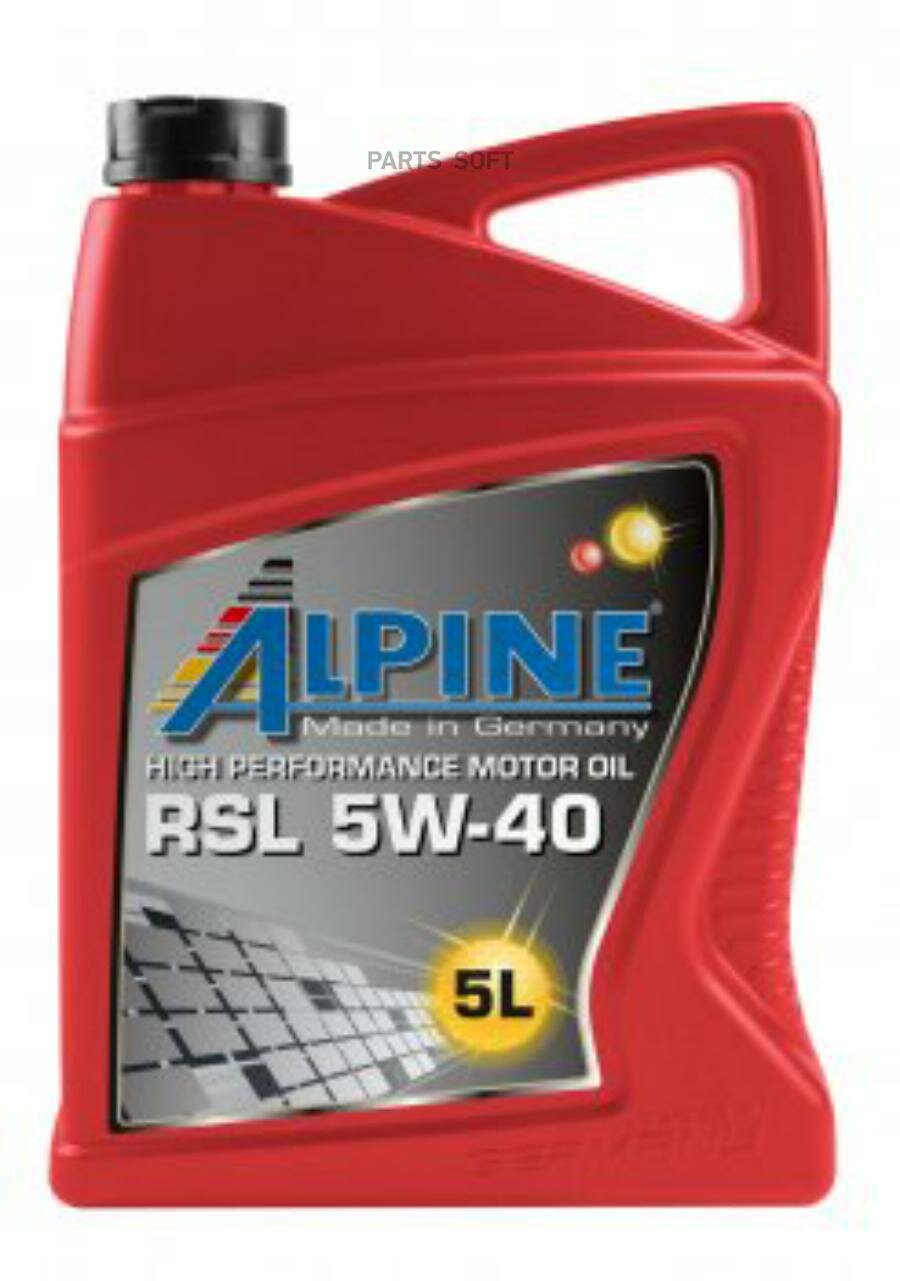 ALPINE 0100142 аьпин 5W40 RSL 5L (синт. моторное масо)
