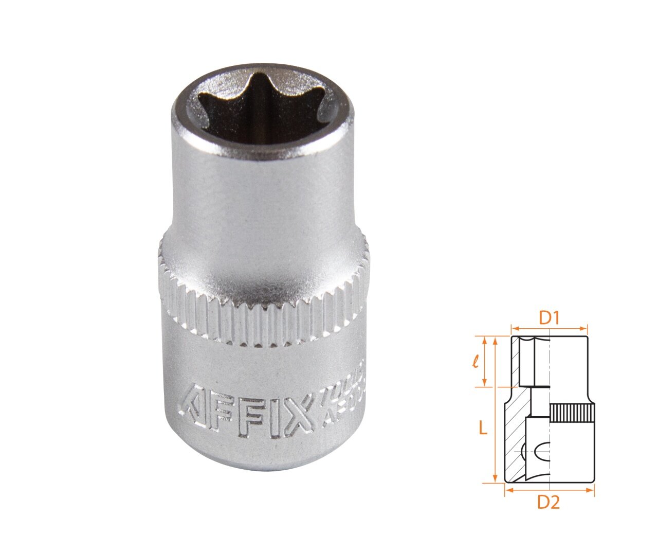 Головка торцевая TORX Е-стандарт 1/4", E10 AFFIX AF00023010