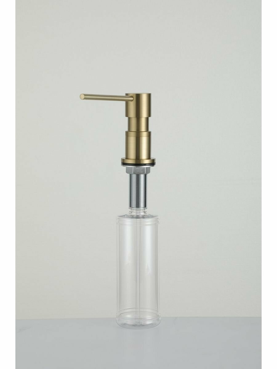 фото Дозатор для жидкого мыла, Gappo, встраиваемый, 300 мл, сатин золото, G402-3