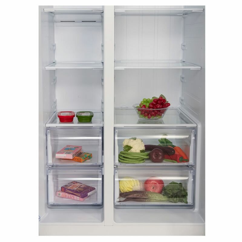 Холодильник HYUNDAI CS5003F, двухкамерный, черный [cs5003f черное стекло] - фото №4