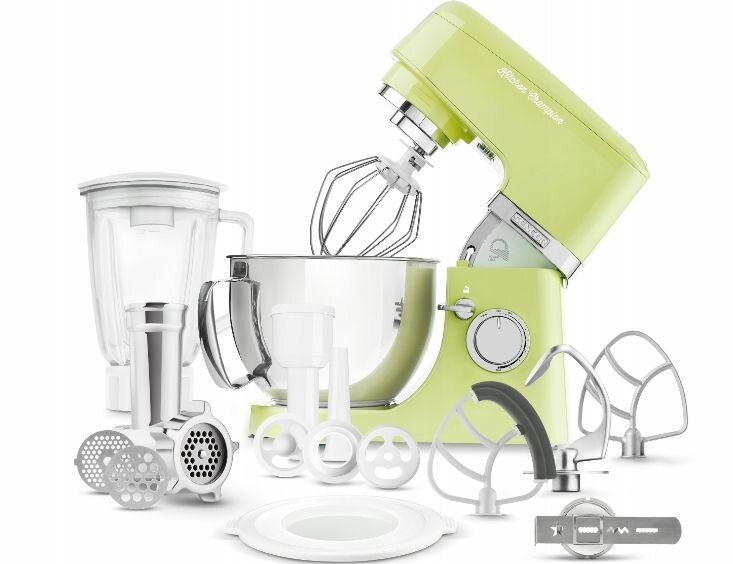 Планетарный кухонный комбайн Sencor Stand Mixer STM 6357GG 1000 Вт, зеленый