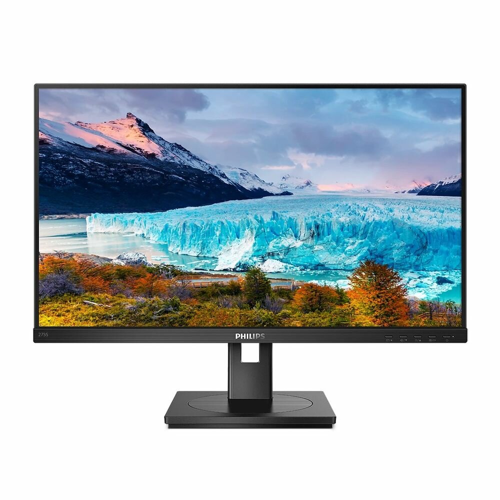 Philips Монитор Philips 275S1AE 27" (00/01) Black (IPS, 2560x1440, DVI+HDMI+DP, 4 ms, 178°/178°, 300 cd/m, 50M:1(1000:1), MM, Pivot) (764418) 275S1AE (00/01)