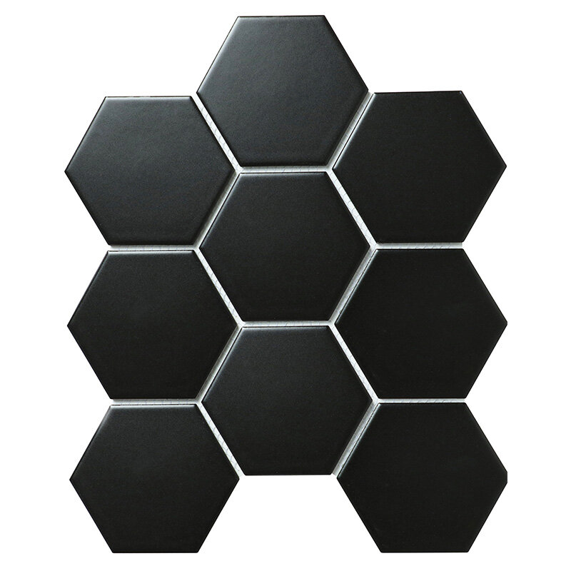 Мозаика STARMOSAIC HOMEWORK Hexagon big Black Matt SBH4810 256x295 (цена за 20 шт)