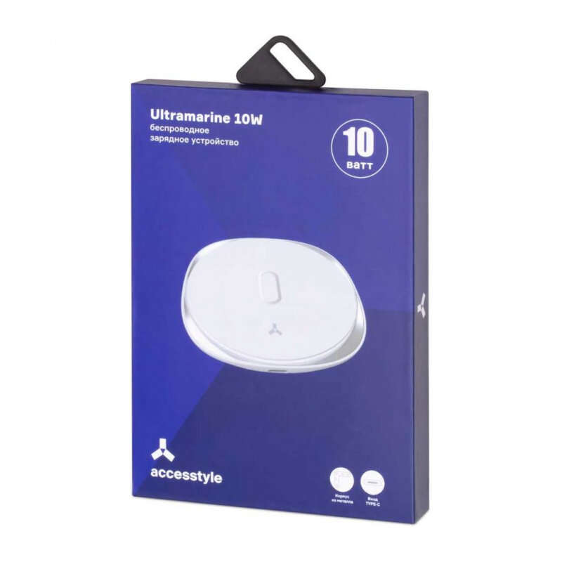 Беспроводное зарядное устройство Accesstyle Ultramarine 10W, USB, белый Noname - фото №5