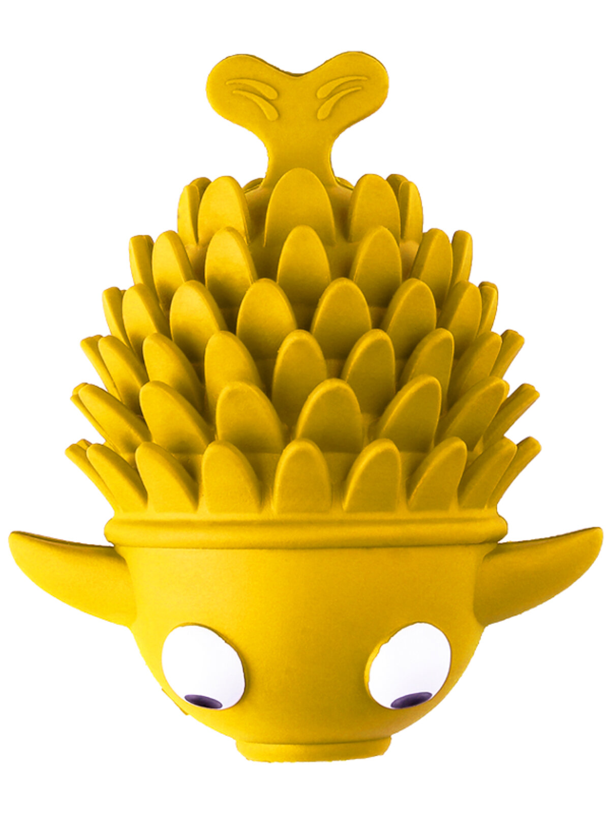 Игрушка Mr. Kranch для собак Рыба-ёрш 12 см желтая с ароматом сливок - фотография № 9
