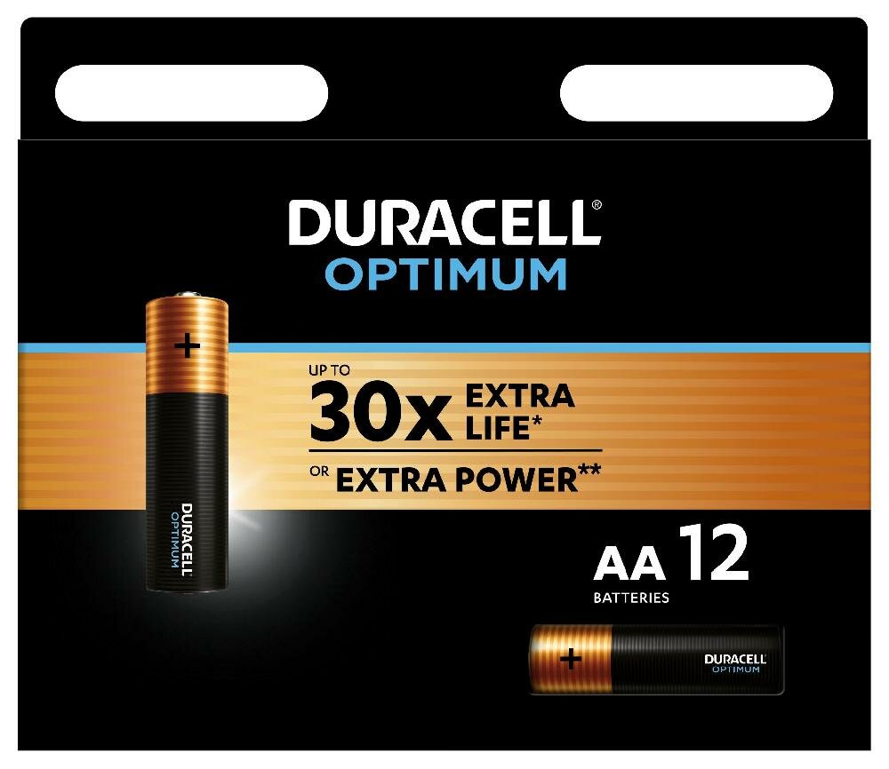 Алкалиновая батарейка Duracell АА 1,5v 12 шт. LR6-12BL Optimum