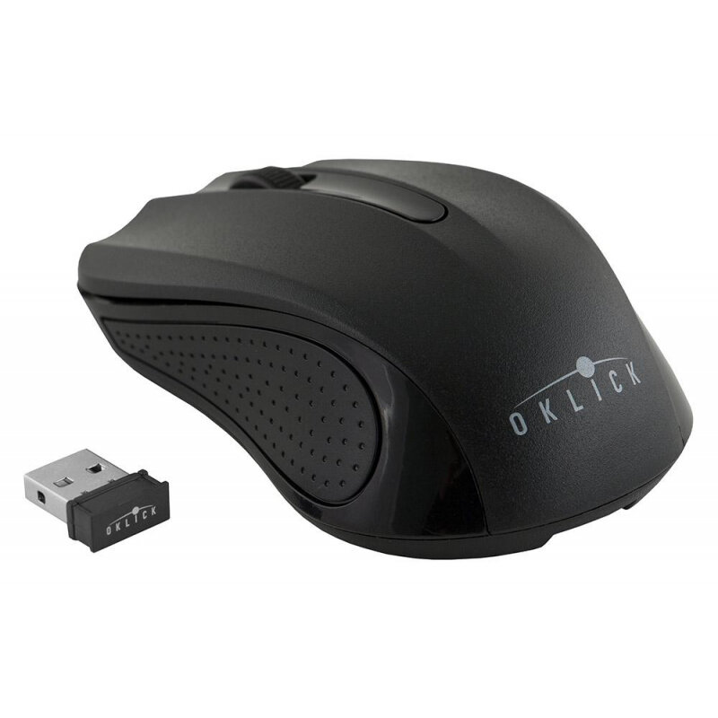 Мышь компьютерная Oklick 485MW черный опт (1200dpi) беспр USB (2but)