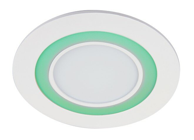 фото Встраиваемый светодиодный светильник PPL-R 180140 (18031) 12W/4W 6500K green зеленый/круглый Jazzway, цена за 1 шт.
