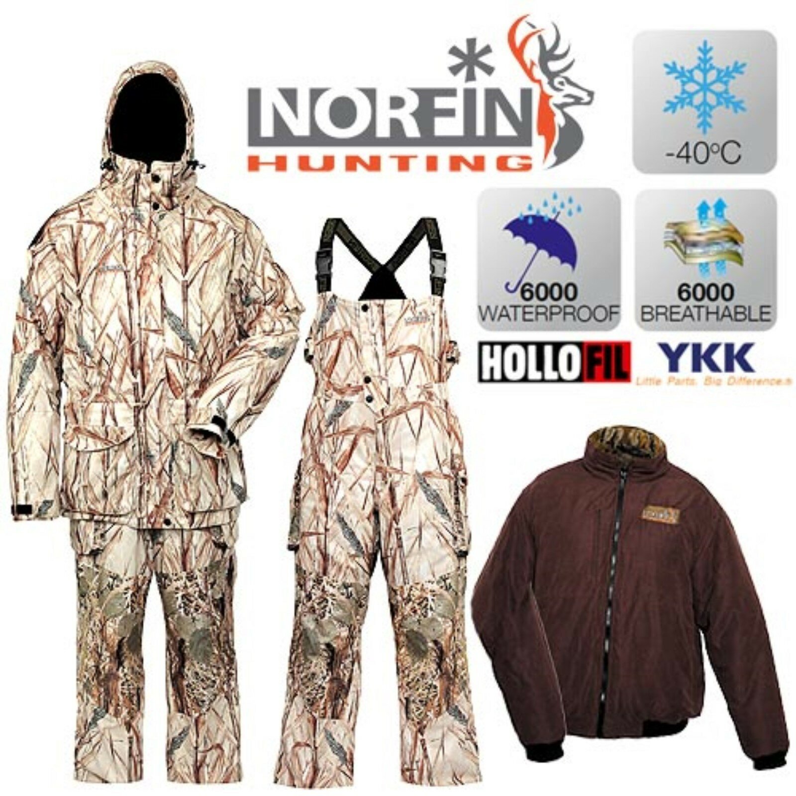 Костюм зимний охота/рыбалка Norfin Hunting North RITZ р. XXL (60-62)