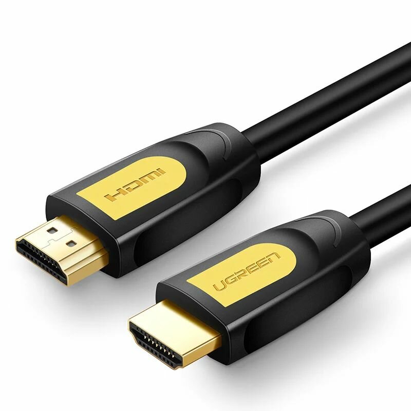 Кабель UGREEN HD101 (10128) HDMI Male To Male Round Cable. Длина: 1,5 м. Цвет: черно-желтый.