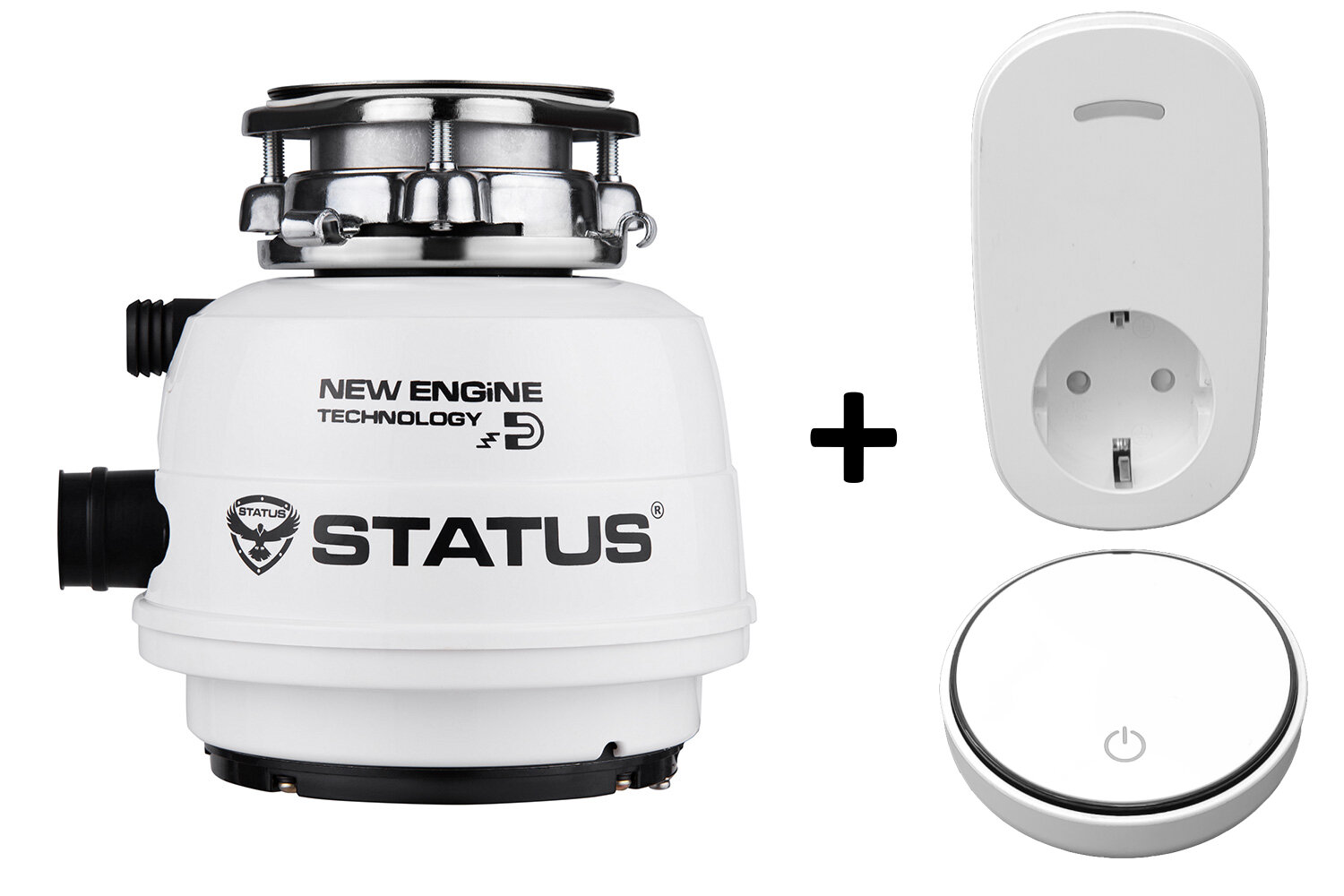 Сверхкомпактный измельчитель пищевых отходов STATUS NEXT 200 Compact с беспроводной кнопкой