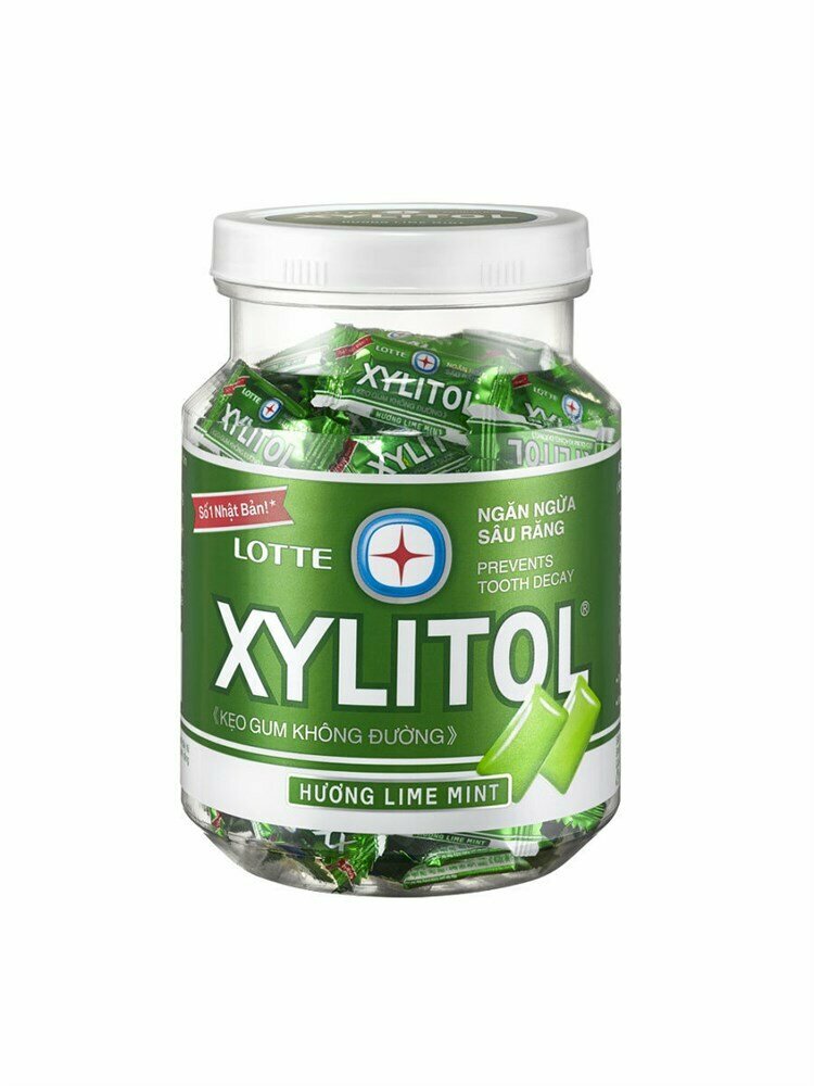 Lotte Xylitol Lime Mint жевательная резинка со вкусом лайма и мяты 58 гр