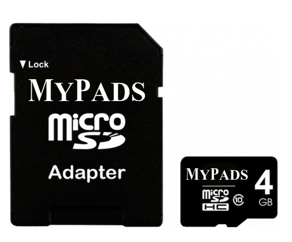 Карты флэш-памяти microSDHC Class 10 ( 4 GB ) скоростная Подходит для всех устройств + адаптер