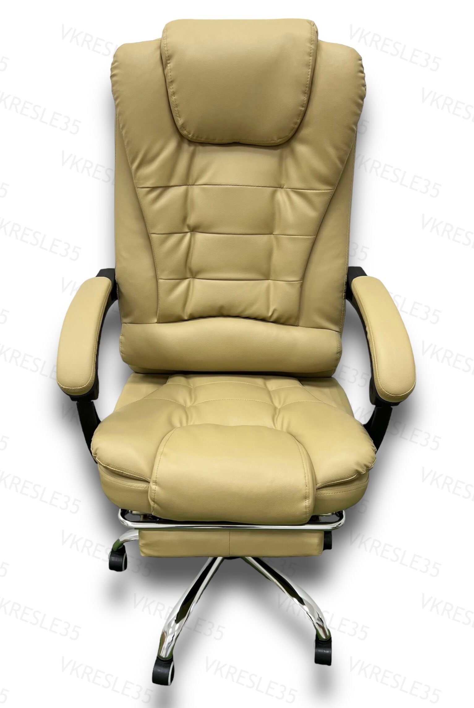 Компьютерное кресло - Кресло Руководителя, функция Вибромассажа ,цвет Бежевый