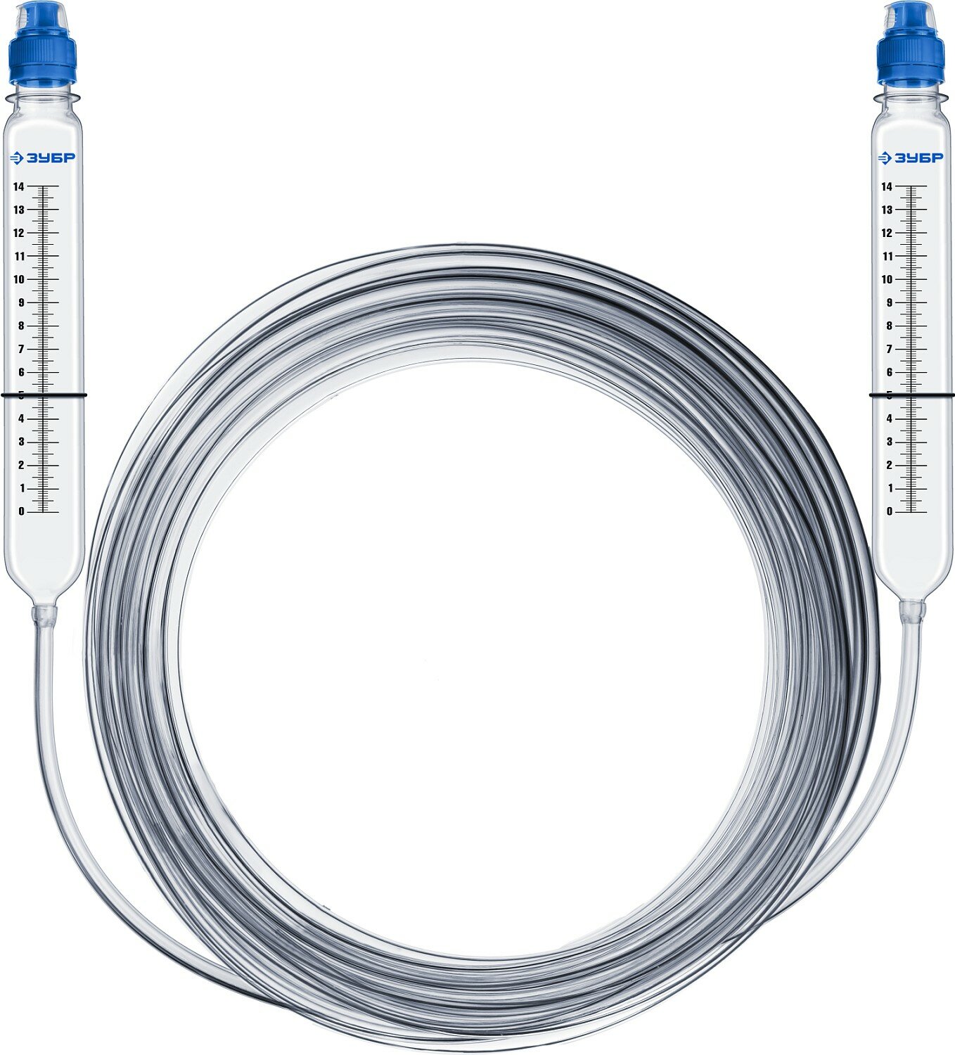 Гидроуровень с усиленными измерительными колбами ЗУБР Профессионал 5 м