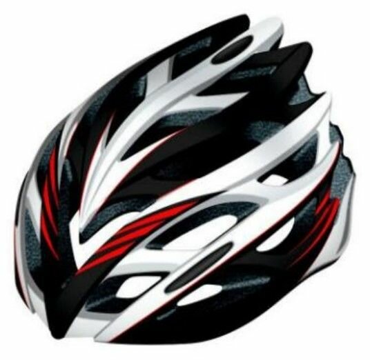 Шлем FSD-HL008 (in-mold). Размер L (54-61 см) красно-чёрно-белый. 600312