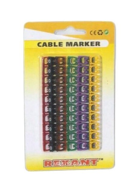 Маркер кабельный 0 9 комплект в блистере от 4 до 6 мм