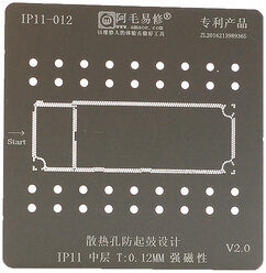 Трафарет межплатный Amaoe для iPhone 11 (T=0.12mm)