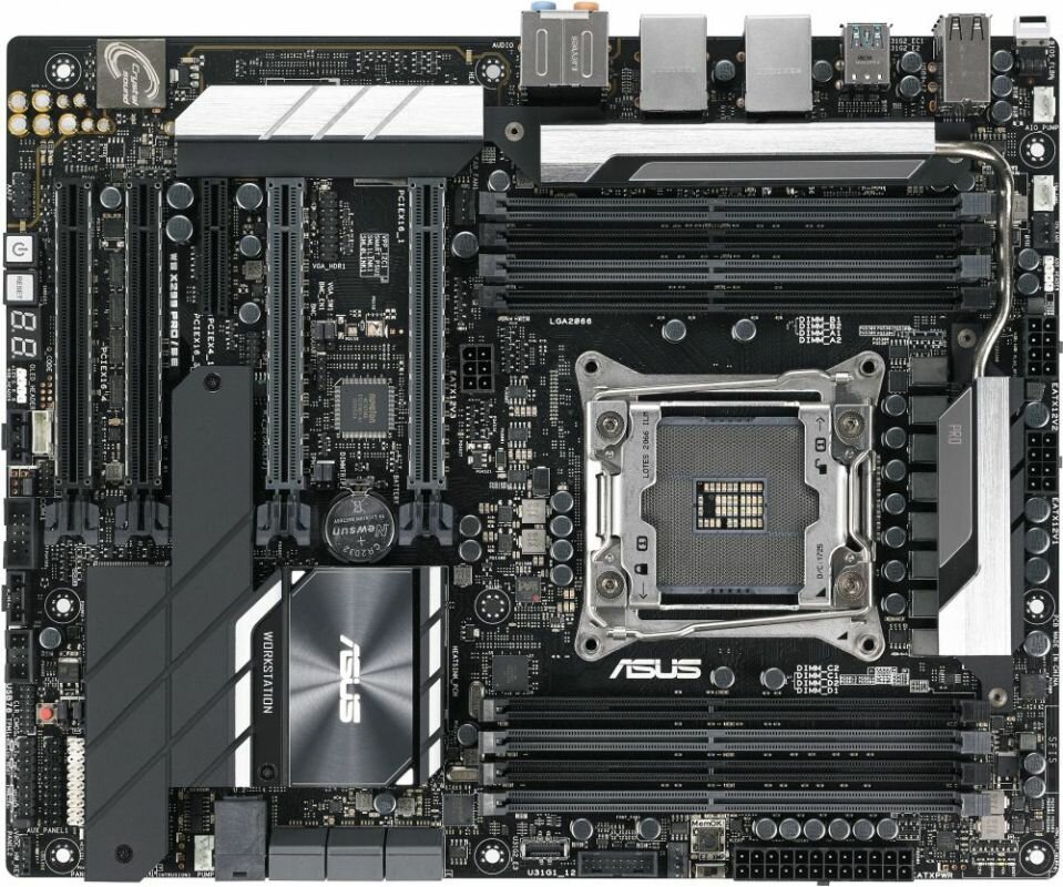 Серверная материнская плата ASUS Motherboard WS X299 PRO/SE,LGA-2066,X299,8DIMM,BMC,6xSATA 6Gb/s p,1xU.2,5PCIE,3Y Wr