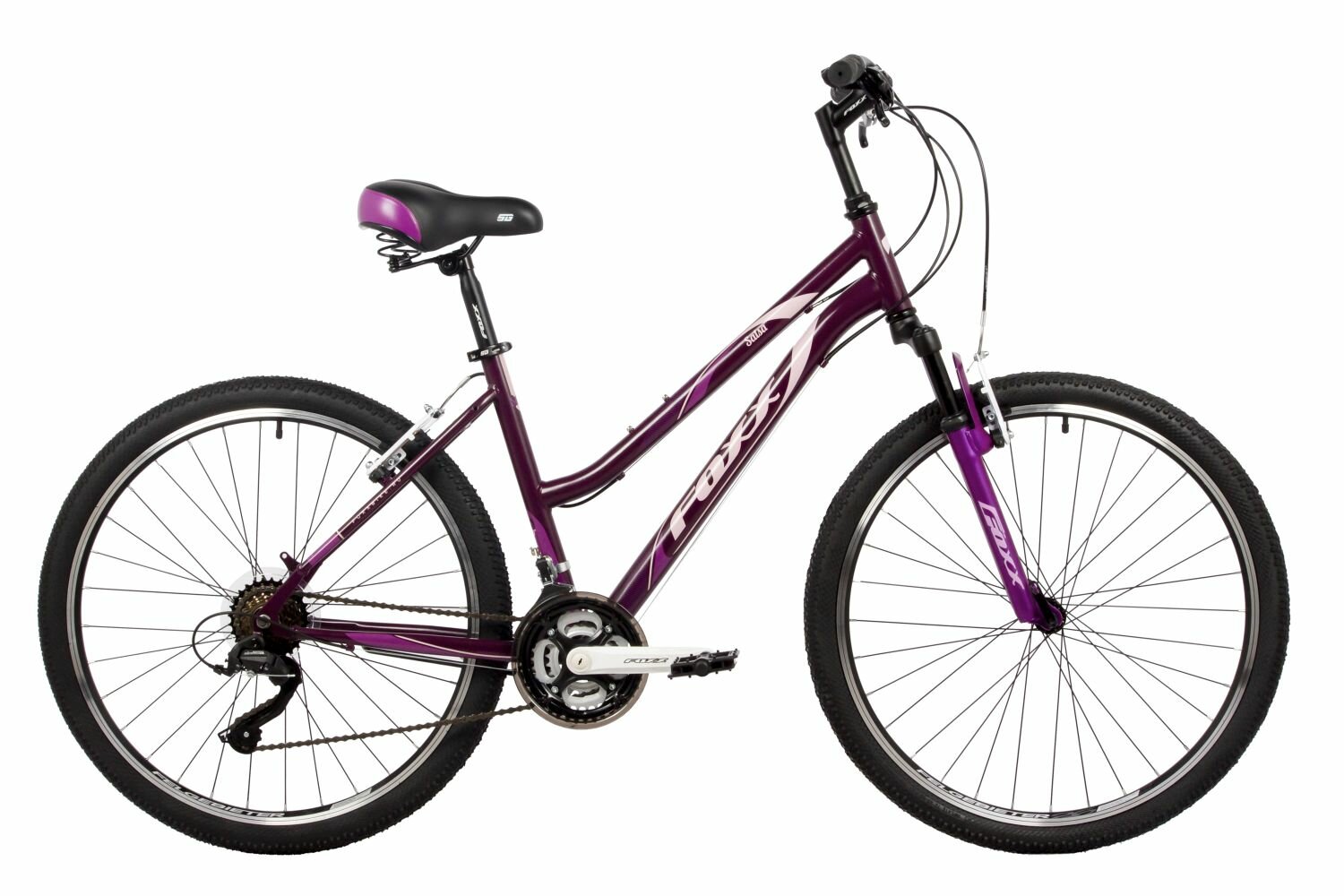Велосипед Foxx Salsa 26" (2024) (Велосипед FOXX 26" SALSA фиолетовый, сталь, размер 19")