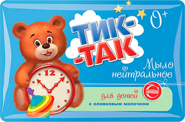 фото Мыло детское Свобода Тик-так Туалетное с оливковым молочком 90г