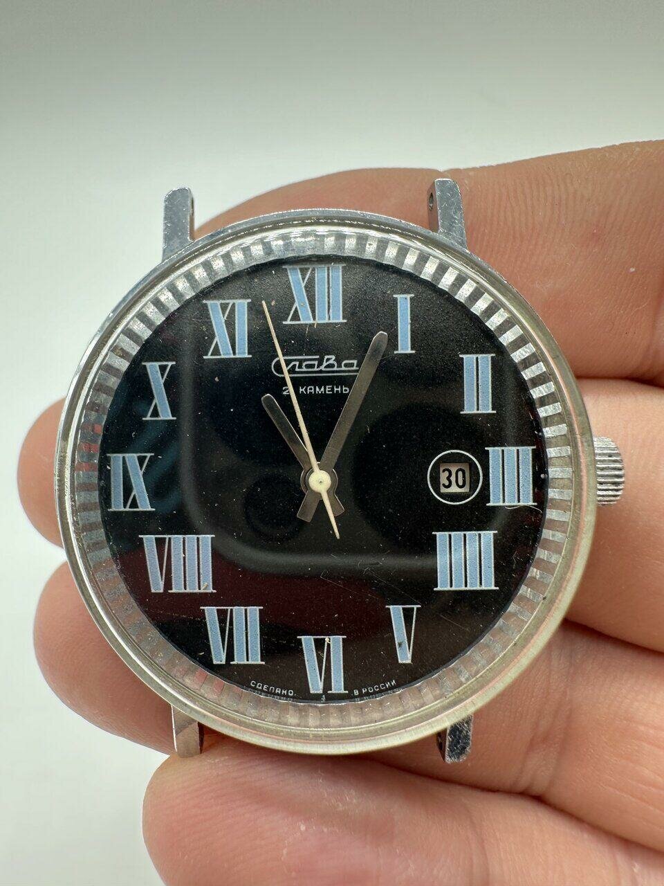 Часы Слава Механика 21 камень Россия с интересным циферблатом