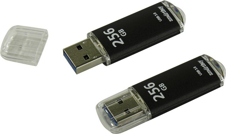 USB flash накопитель SmartBuy V-Cut 256ГБ, USB3.1, черный (SB256GBVC-K3)