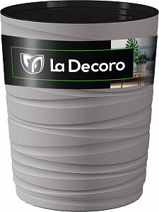 фото Кашпо "ВMC пластик" Модерн Медиум серый жемчуг h360 15л