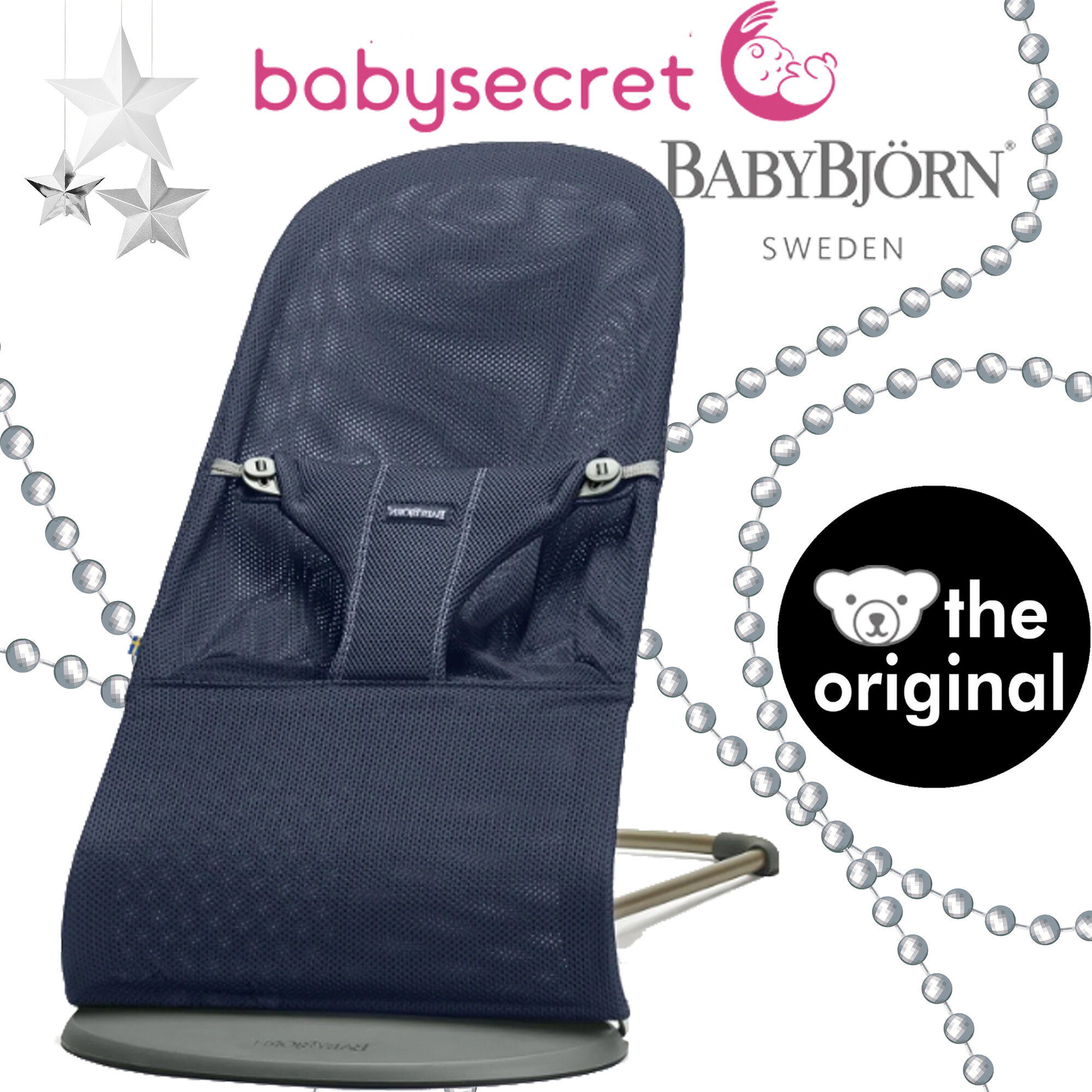 Детский шезлонг BabyBjorn Bliss Mesh (темно-синий) (060.03)