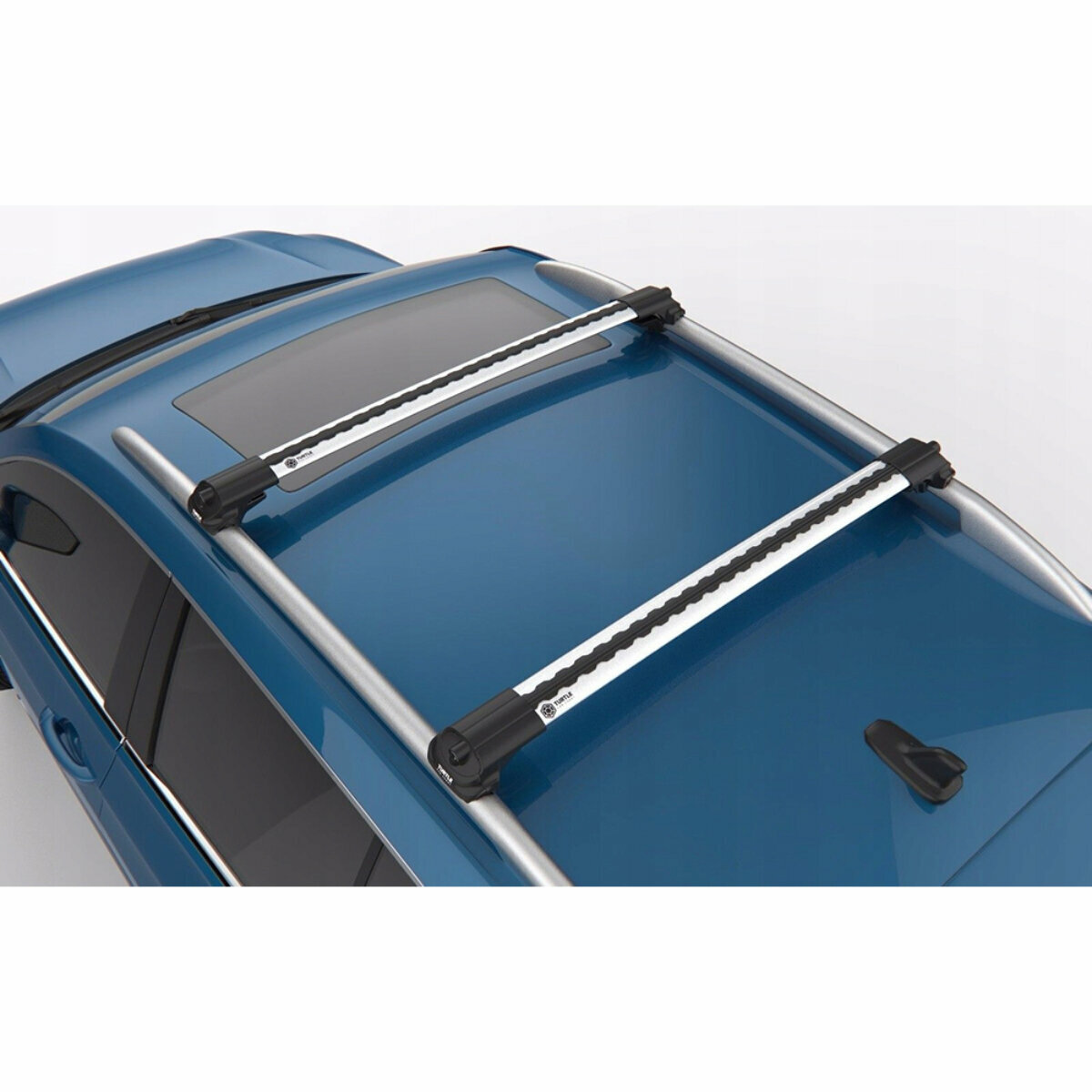 Багажник на крышу Шевроле Круз 2012-2015 на рейлинги, Turtle Air-1