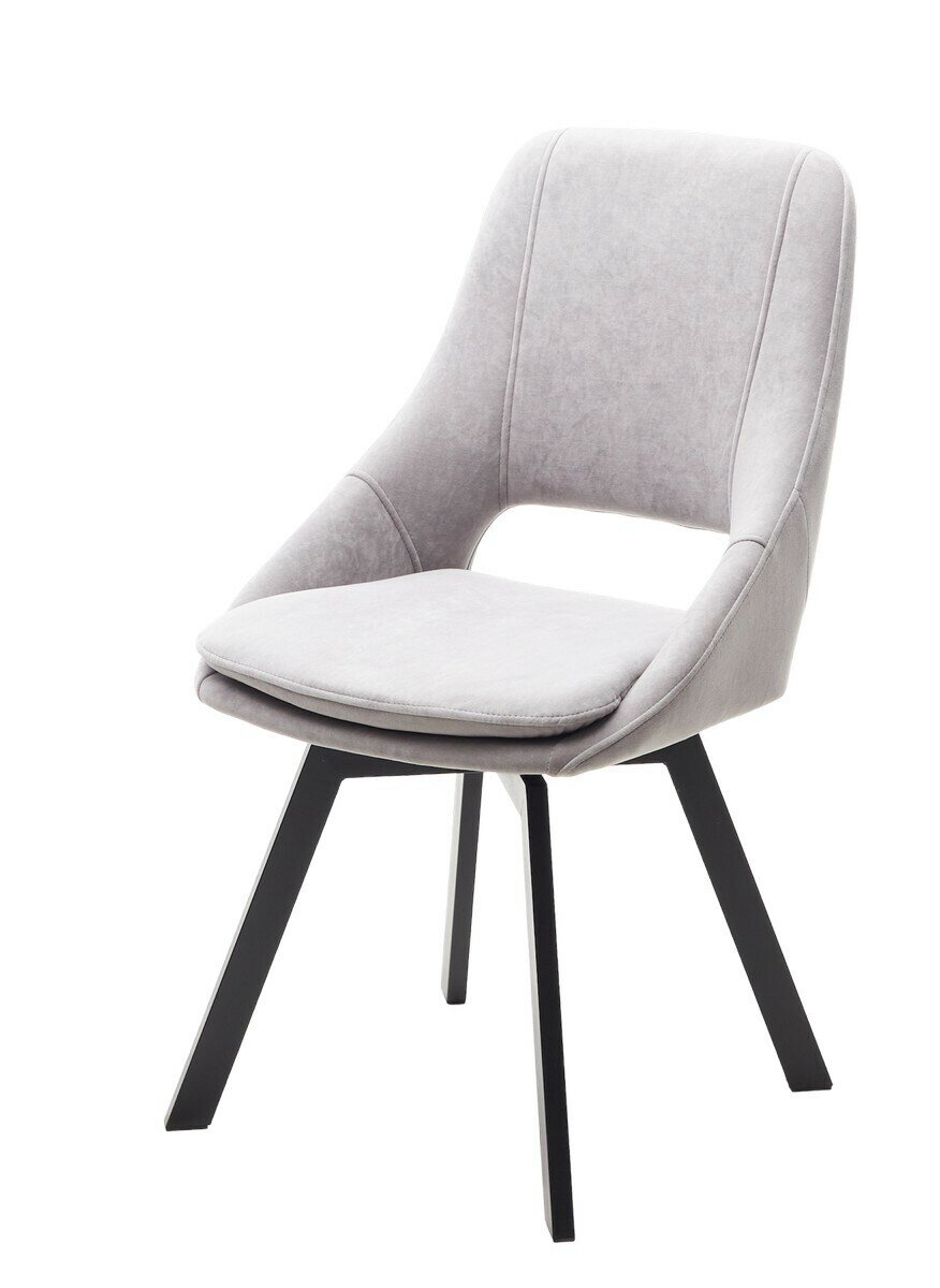 фото Стул ASP, 360 град. поворот. B22 Серый, велюр / черный каркас, М-City