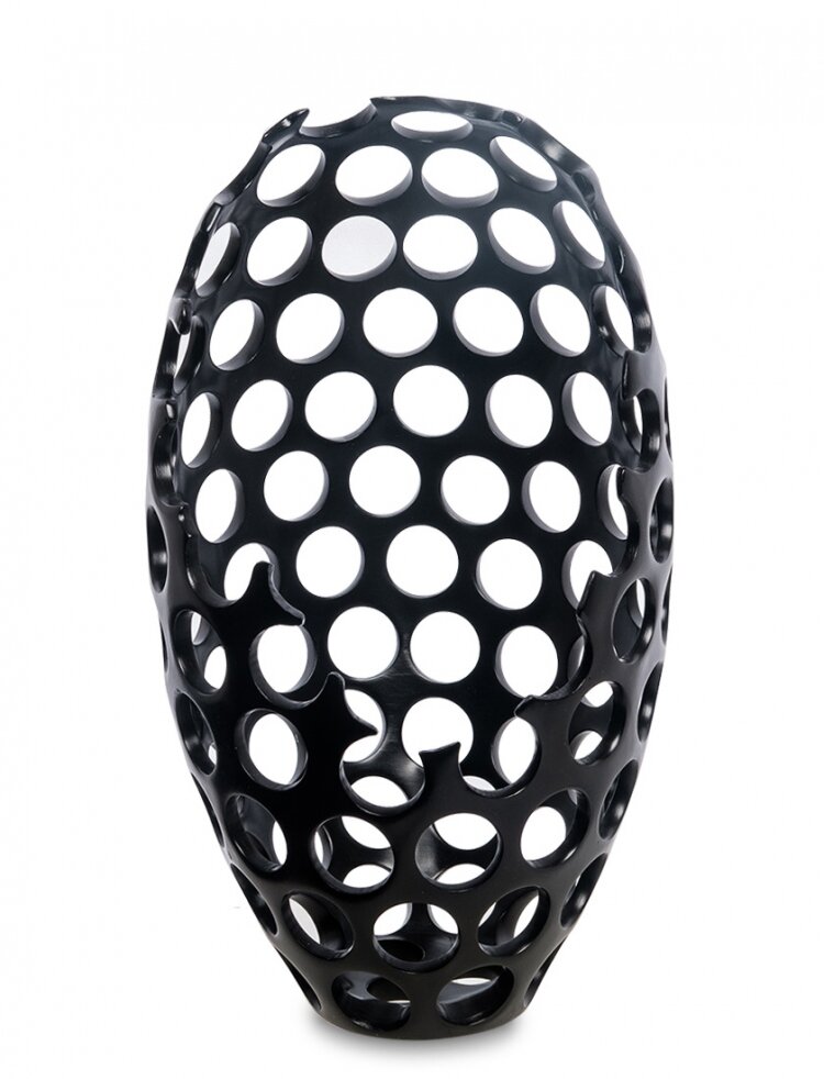 фото Ваза "Перфора Черная" 20х18х35,5см. арт.BMB-65