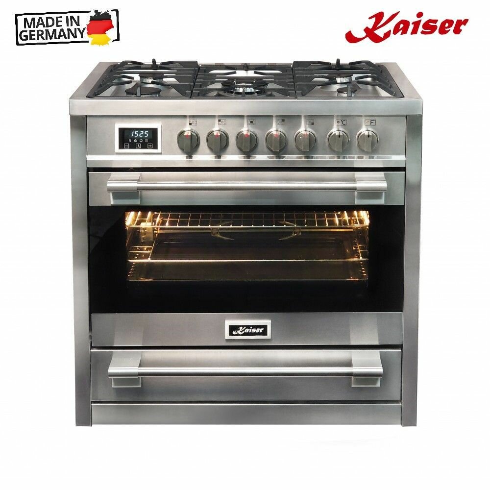 Комбинированная плита 92х90х60 см Kaiser Avantgarde Pro HGE 93505 R стальная