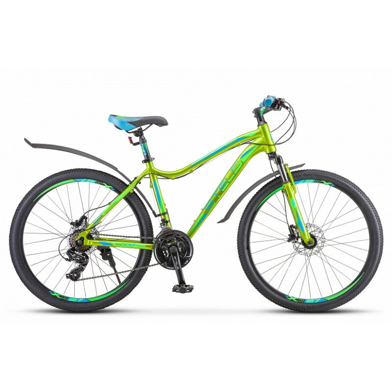 Горный (MTB) велосипед Stels Miss 6000 D 26 V010 (2023) рама 15, желтый/зеленый