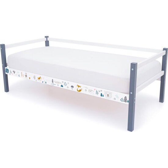 фото Кровать-тахта Бельмарко Svogen Мишки графит-белый