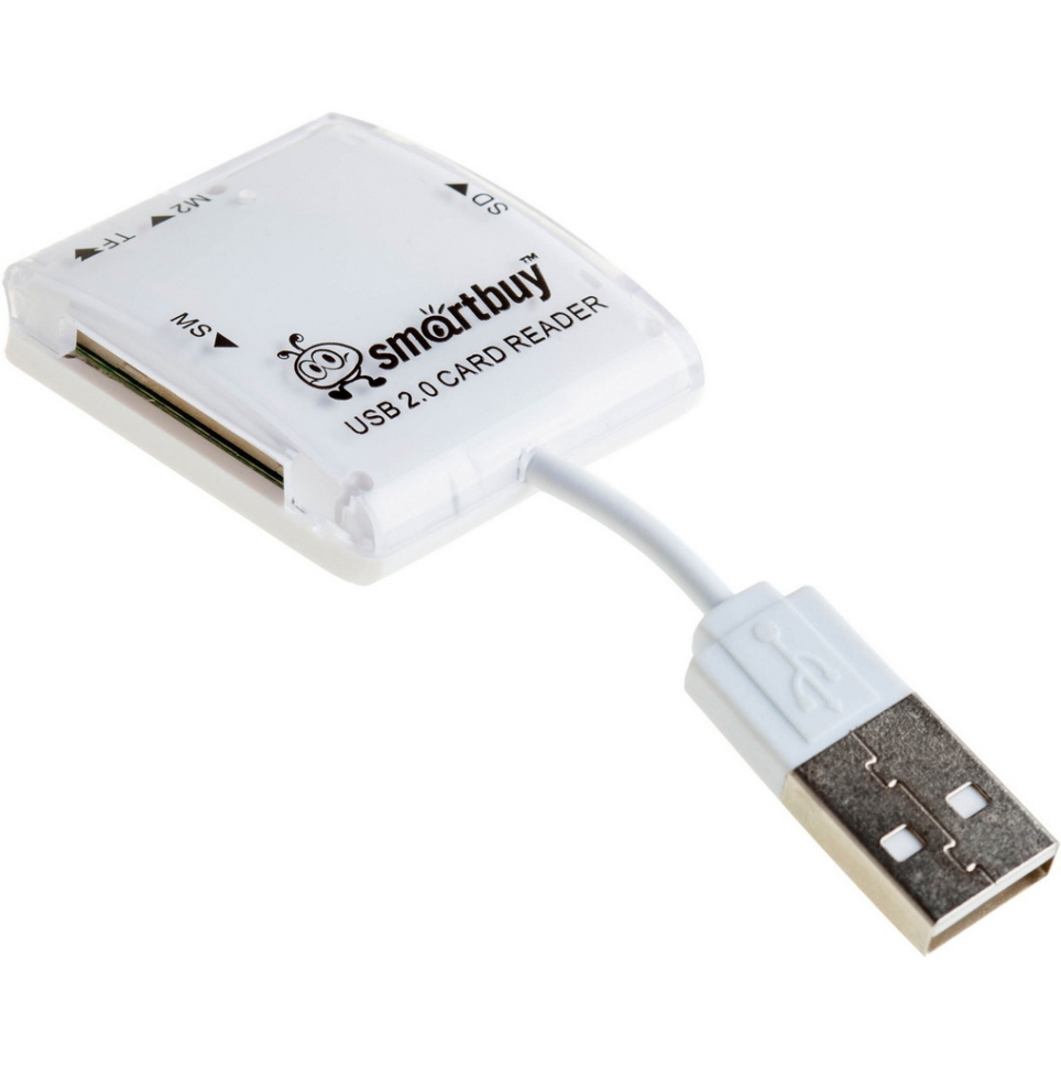 Картридер Smartbuy 713 USB 2.0 - SD/microSD/MS/M2 (SBR-713-W) белый
