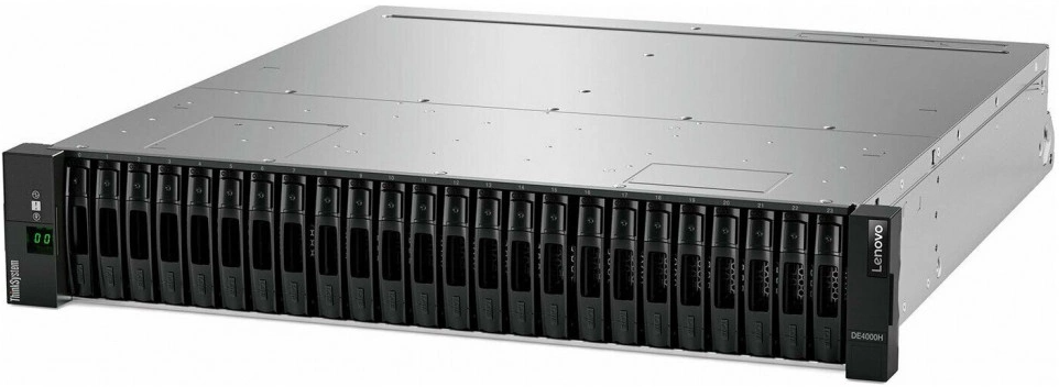 Lenovo Система хранения данных Lenovo ThinkSystem DE4000H (64GB Cache) HICless Hybrid Flash Array 2U24 SFF V2