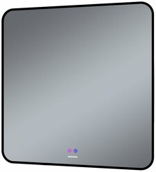 Зеркало ELEGANS-норма BLACK (800*800*45) LED с сенсорным выключателем и подогревом
