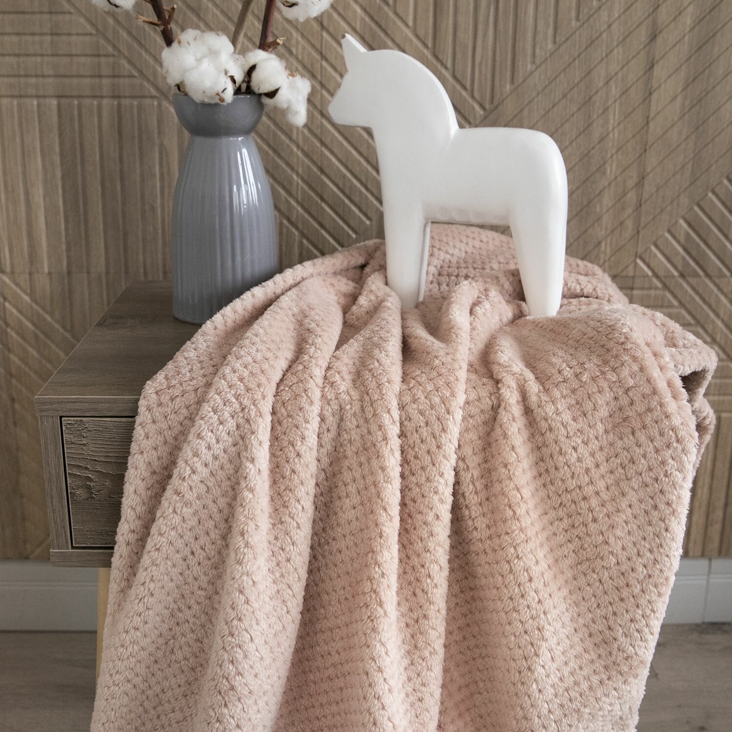 фото Плед детский для новорожденных плюшевый 100х140 см Baby Nice