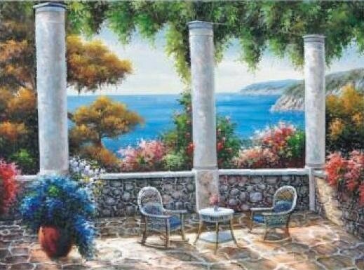 фото Три колонны #1091 Jing Cai Ge Набор алмазная мозаика 65 х 49 см