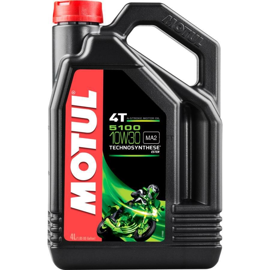 MOTUL 104063 Масо Motul 5100 10W30 4T моторное, поусинтетическое дя четыр