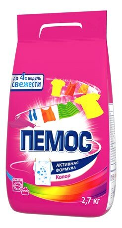 фото Порошок стиральный Пемос Активная формула Color, 2.7кг