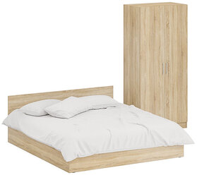 Кровать 1800 + Шкаф 2-х створчатый Стандарт, цвет дуб сонома